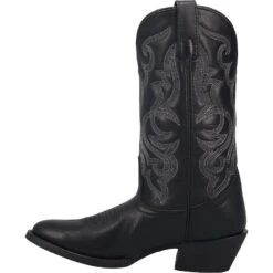Women's Laredo 51110 11" Maddie Black Leather Round Toe -Western Cowboy Clothing 01 51110 BK big 512c3bf5 bec6 463f 8df8 7fb70e63d169