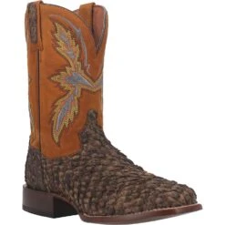 Dan Post DP4102 Men's 11" Dorsal Fish Skin Wide Square Toe Boot (SHOP IN-STORES TOO)
