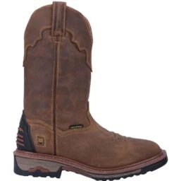 DAN POST DP69482 Men's 11" Blayde Steel Toe Saddle Tan Waterproof Wide Square Toe -Western Cowboy Clothing 01 DP69482 BN87 big 116f3f00 9710 4ff7 a00c 698280e5273d