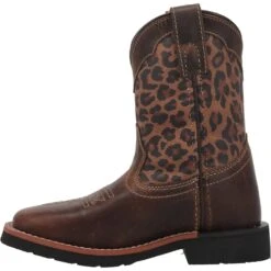 Children's Dan Post DPC2951 Makucha Brown Leather Wide Square Toe -Western Cowboy Clothing 01 DPC2951 BN106 big be569cc9 f804 4d41 ac47 00c1cfbf33c8