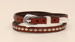 Twister 0201102 Brown Hat Band With Small Silver Diamonds