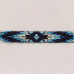 Twister Beaded Stretch Blue Hatband 0274227