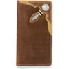 Silver Creek 06399 Stockyards Rawhide Checkbook Wallet -Western Cowboy Clothing 06399 01