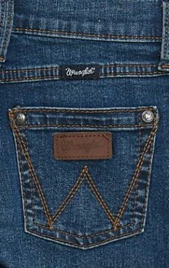 Girl's Wrangler 1009GWWDI Darci Medium Wash Wide Leg Trouser Jean (4-14) -Western Cowboy Clothing 09GWWDI 3