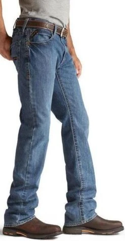 Men's Ariat FR 10012552 M4 Low Rise Basic Boot Cut Jean 7 Men's Ariat FR 10012552 M4 Low Rise Basic Boot Cut Jean -Western Cowboy Clothing 10012552 side