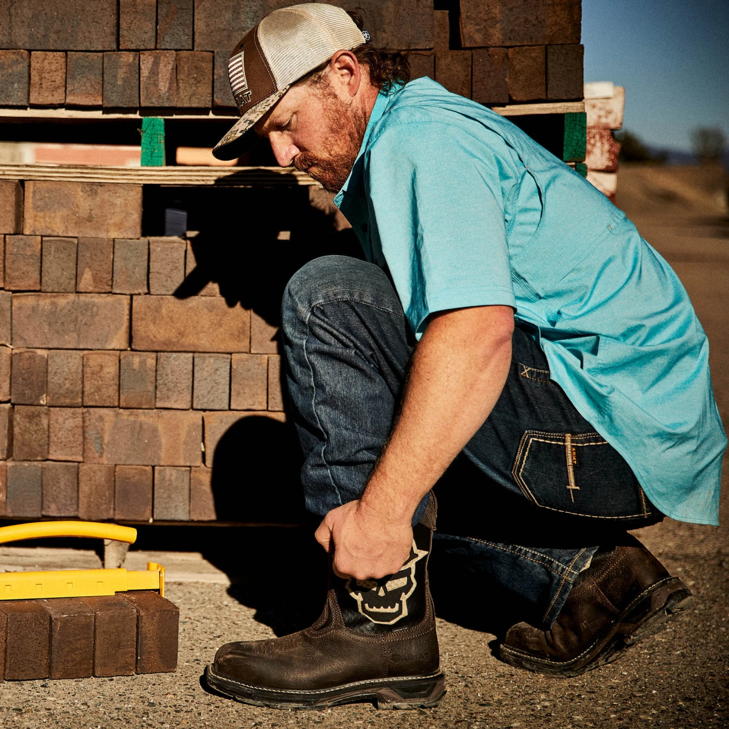 Men's Ariat 10016220 Rebar M4 Low Rise DuraStretch Edge Boot Cut Jean 6 Men's Ariat 10016220 Rebar M4 Low Rise DuraStretch Edge Boot Cut Jean - Image 4