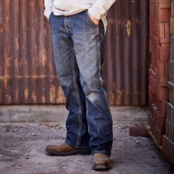 Men's Ariat 10016222 Rebar M5 Slim DuraStretch Edge Stackable Straight Leg Jean -Western Cowboy Clothing 10016222 lifestyle
