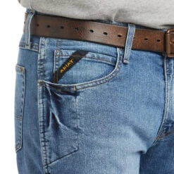 Men's Ariat 10021854 Rebar M4 Low Rise DuraStretch Basic Boot Cut Jean -Western Cowboy Clothing 10021854 02