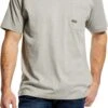 Ariat 10025373 Men's Heather Grey Rebar Cotton Strong T-Shirt -Western Cowboy Clothing 10025373 front