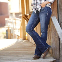 Women's Ariat 10027713 R.E.A.L. Perfect Rise Stretch Rosa Boot Cut Jean 10 Women's Ariat 10027713 R.E.A.L. Perfect Rise Stretch Rosa Boot Cut Jean -Western Cowboy Clothing 10027713 lifestyle