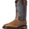 Ariat 10035984 Men's 11" Rye Brown Workhog XT Venttek H20 Square Toe Boot -Western Cowboy Clothing 10035984 3 4 front