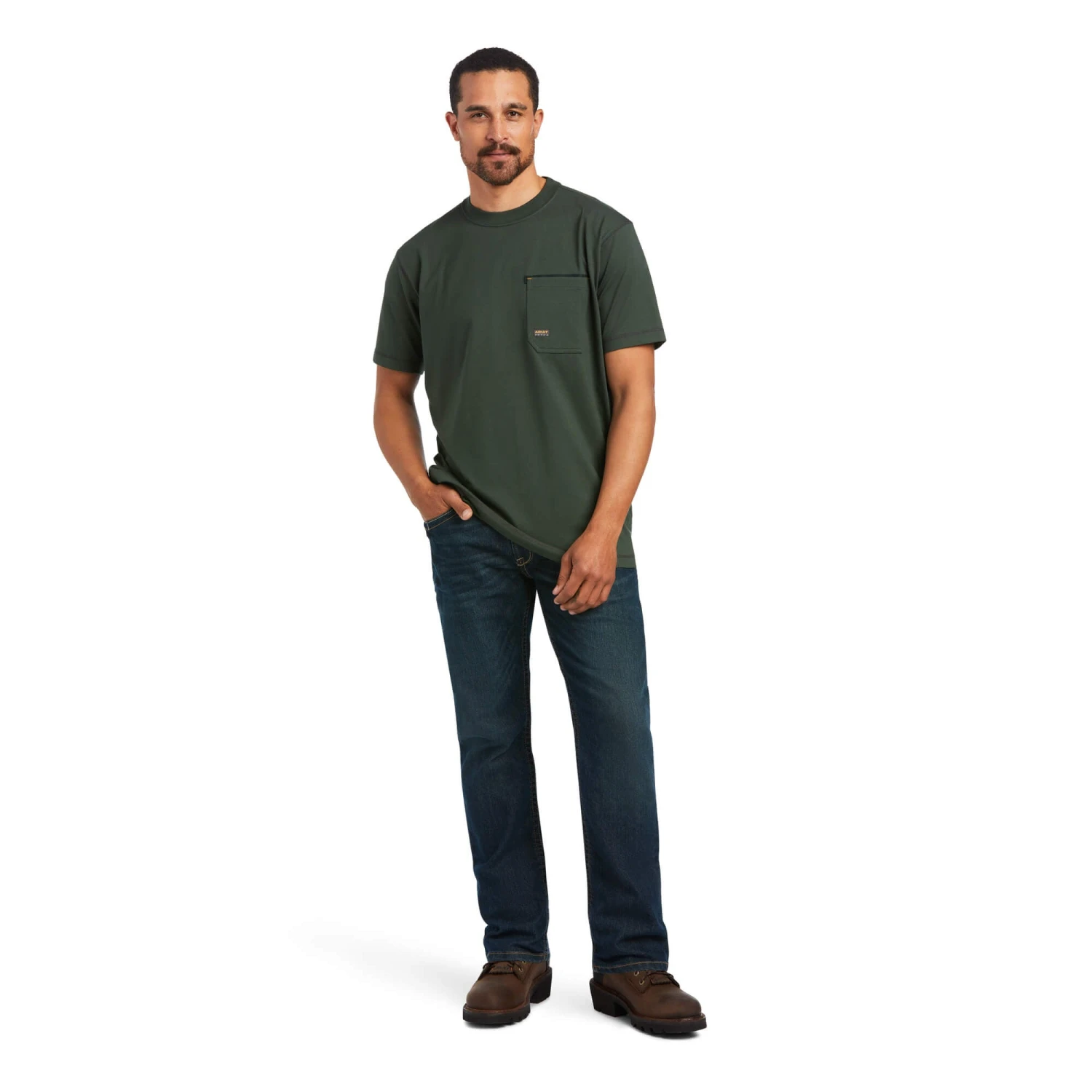 Ariat 10039399 Deep Forest Rebar Workman T-Shirt (SALE) 4 Ariat 10039399 Deep Forest Rebar Workman T-Shirt (SALE) - Image 2