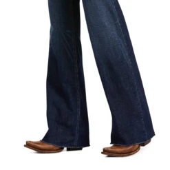Women's Ariat 10039598 Rascal Blue Trouser Perfect Rise London Wide Leg Jean -Western Cowboy Clothing 10039598 03