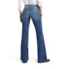 Women's Ariat 10039599 Eleanor Blue Trouser Mid Rise Jennifer Wide Leg Jean -Western Cowboy Clothing 10039599 back
