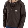 Carhartt 104392-DKB Dark Brown Relaxed Fit Washed Duck Sherpa-Lined Jacket (Up To 4XL) -Western Cowboy Clothing 104392dkb 1
