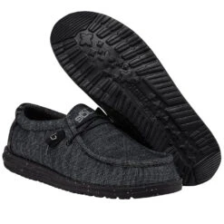 Men's Hey Dude 110384770 Wally Stretch Midnight Bunker Shoe