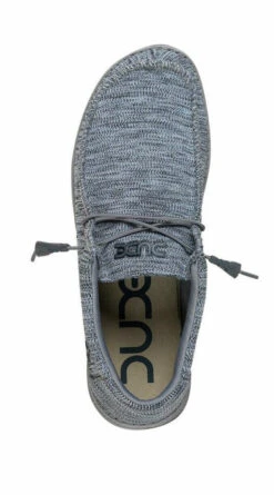 Men's Hey Dude 111033000 Wally B Sox Grey Shoe *CLOSEOUT* -Western Cowboy Clothing 111033000 WALLY B SOX GREY 06WEB 2048x2048 72233.1614792588