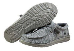 Men's Hey Dude 111033000 Wally B Sox Grey Shoe *CLOSEOUT*