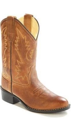 Children's Old West 1129 Tan Round Toe