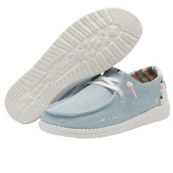 Women's Hey Dude 121412412 Wendy Boho Light Denim Shoe