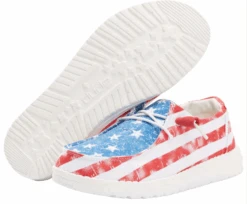 Women's Hey Dude 121412698 Wendy Star Spangled Shoe