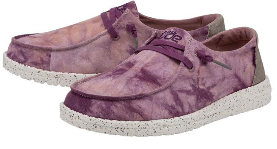 Hey Dude Women's 122256867 Wendy Tie Dye Violet Ombre Shoe *CLOSEOUT* 4 Hey Dude Women's 122256867 Wendy Tie Dye Violet Ombre Shoe *CLOSEOUT* - Image 2