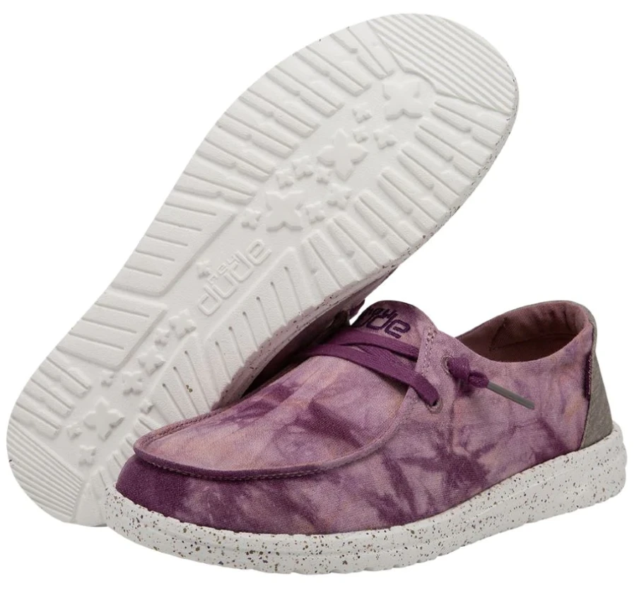 Hey Dude Women's 122256867 Wendy Tie Dye Violet Ombre Shoe *CLOSEOUT* 3 Hey Dude Women's 122256867 Wendy Tie Dye Violet Ombre Shoe *CLOSEOUT*