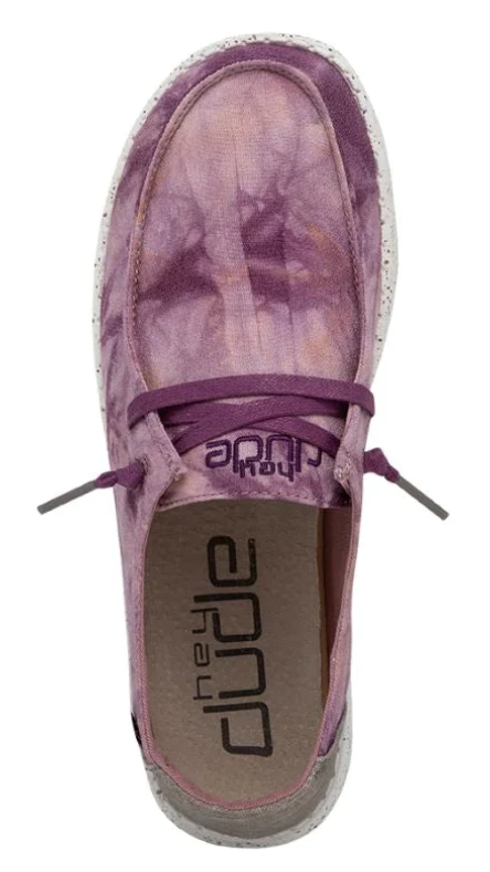 Hey Dude Women's 122256867 Wendy Tie Dye Violet Ombre Shoe *CLOSEOUT* 5 Hey Dude Women's 122256867 Wendy Tie Dye Violet Ombre Shoe *CLOSEOUT* - Image 3