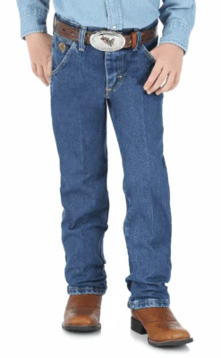 Little Boy's Wrangler 13JGSHD George Strait Heavyweight Stone Denim Cowboy Cut® Collection Original Fit Jeans (1T-7) -Western Cowboy Clothing 13JGSHDfront