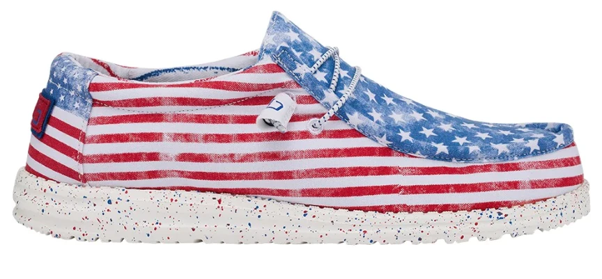Men's Hey Dude 40001-9C8 Wally Stars And Stripes Shoe (also Has Women's And Youth Sizes) 5 Men's Hey Dude 40001-9C8 Wally Stars And Stripes Shoe (also Has Women's And Youth Sizes) - Image 3