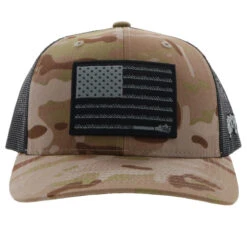 Hooey 2110T-TNBK "Liberty Rope" Camo And Black Trucker Cap -Western Cowboy Clothing 2110t tnbk 4