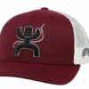 Hooey 2121T-MAWH "ARC" Maroon/White Snap Back Cap -Western Cowboy Clothing 2121