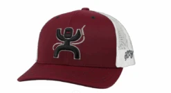 Hooey 2121T-MAWH "ARC" Maroon/White Snap Back Cap