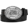 Justin 242BK Black Trophy Belt SALE -Western Cowboy Clothing 242bk 01