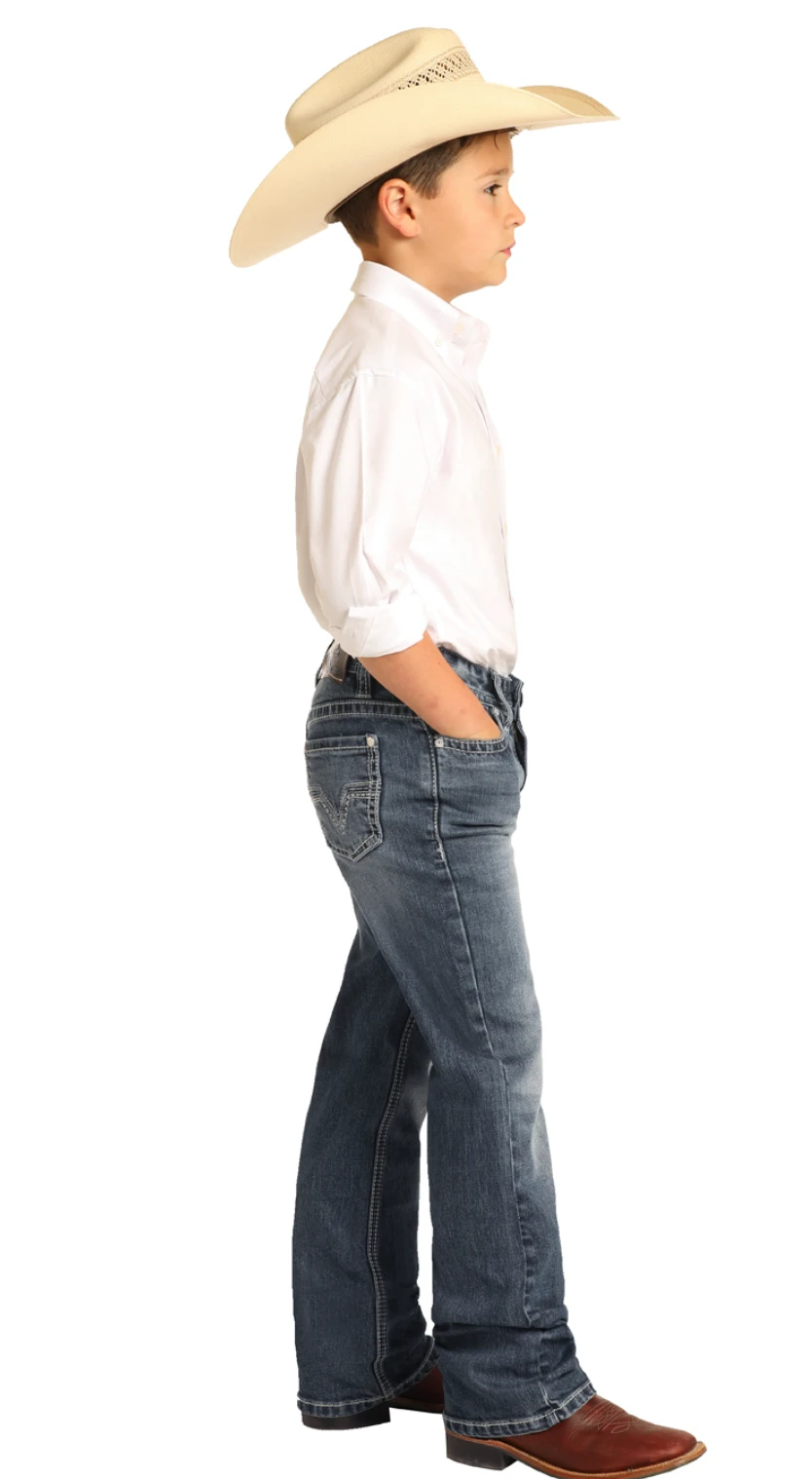 Boy's Panhandle Rock & Roll BB-3416 Regular Fit Boot Cut Jean 4 Boy's Panhandle Rock & Roll BB-3416 Regular Fit Boot Cut Jean - Image 2