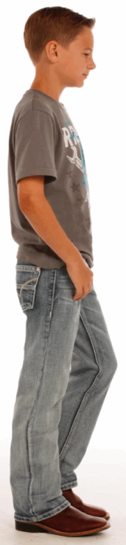 Boy's Panhandle Rock & Roll BB-1467 Regular Fit Boot Cut Jean 8 Boy's Panhandle Rock & Roll BB-1467 Regular Fit Boot Cut Jean -Western Cowboy Clothing 3
