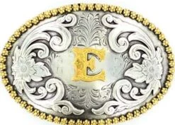 Nocona 37072 Oval Initial Buckles -Western Cowboy Clothing 37072E