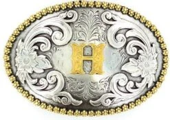 Nocona 37072 Oval Initial Buckles -Western Cowboy Clothing 37072H