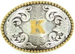 Nocona 37072 Oval Initial Buckles -Western Cowboy Clothing 37072K