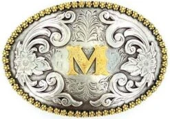 Nocona 37072 Oval Initial Buckles -Western Cowboy Clothing 37072M