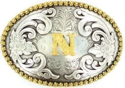 Nocona 37072 Oval Initial Buckles -Western Cowboy Clothing 37072N