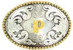 Nocona 37072 Oval Initial Buckles -Western Cowboy Clothing 37072P