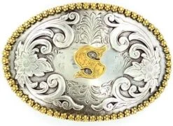 Nocona 37072 Oval Initial Buckles -Western Cowboy Clothing 37072S