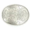 Nocona 37222 Silver Oval FLoral Belt Buckle -Western Cowboy Clothing 37222