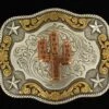 NOCONA 37400 RECTANGLE CACTUS BELT BUCKLE -Western Cowboy Clothing 37400