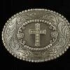 Blazing Roxx 3756842C Scrolled Cross Oval Bel Buckle -Western Cowboy Clothing 3756842c