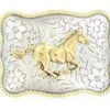 Nocona 3757452 Rectangle Horse Belt Buckle -Western Cowboy Clothing 3757452