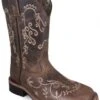 Girl's Smoky Mountain 3845C Marilyn Brown Leather Cowboy Square Toe Boot (SHOP IN-STORES TOO) -Western Cowboy Clothing 3845 large bd0c2834 9d96 42b1 8004 acfcafd6d13f