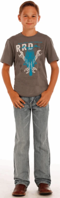 Boy's Panhandle Rock & Roll BB-1467 Regular Fit Boot Cut Jean 9 Boy's Panhandle Rock & Roll BB-1467 Regular Fit Boot Cut Jean -Western Cowboy Clothing 4