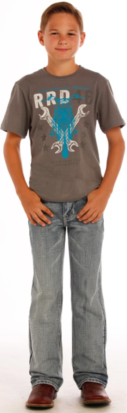 Boy's Panhandle Rock & Roll BB-1467 Regular Fit Boot Cut Jean 6 Boy's Panhandle Rock & Roll BB-1467 Regular Fit Boot Cut Jean - Image 4